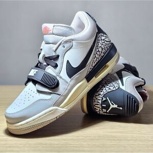 Nike Air Jordan Legacy 312 Low Grey Cement Women's 6.5 Black White CD9054-101 SE